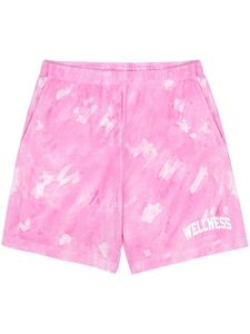 Sporty & Rich short Wellness à motif tie-dye - Rose