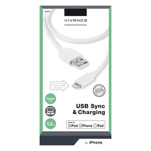 Vivanco USB-kabel USB 2.0 USB-A stekker, Apple Lightning stekker 1.20 m Wit 36299