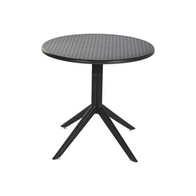 Eettafel Home ESPRIT Zwart Metaal Polypropyleen 80 x 80 x 75 cm