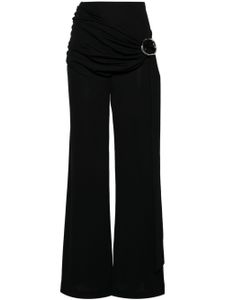 Rabanne pantalon palazzo à design portefeuille - Noir