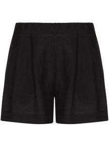 Asceno short en lin biologique à taille élastiquée - Noir