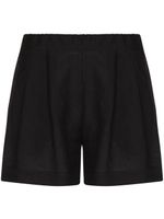 Asceno short en lin biologique à taille élastiquée - Noir