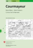 Wandelkaart - Topografische kaart 292 Courmayeur | Swisstopo - thumbnail