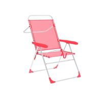 Marbueno Inklapbare Stoel 5 Posities Aluminium Koraal Strand en Zwembad 56X61X97 cm 10359
