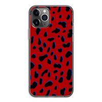 Red Leopard: iPhone 11 Pro Transparant Hoesje