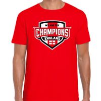 We are the champions England / Engeland supporter t-shirt rood voor heren