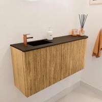 Toiletmeubel Mondiaz Joya | 91.6 cm | Meubelkleur Oak | Faye wastafel Urban Links | 1 kraangat