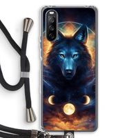 Wolf Dreamcatcher: Sony Sony Xperia 10 III Transparant Hoesje met koord - thumbnail