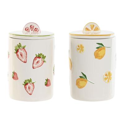 Tin Home ESPRIT Geel Rood Groen Modern Fruit (2 Stuks)