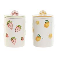 Tin Home ESPRIT Geel Rood Groen Modern Fruit (2 Stuks)
