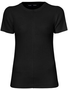 Proenza Schouler t-shirt nervure à encolure ras du cou - Noir