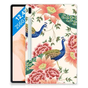 Back Case voor Samsung Galaxy Tab S7FE Pink Peacock