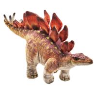 Wild Republic dinosaurus knuffel - stegosaurus - bruin - 60 cm - prehistorie - dino knuffels