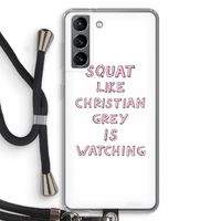 Christian Grey: Samsung Galaxy S21 Transparant Hoesje met koord