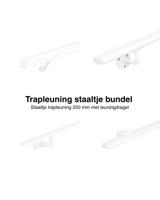Set staaltjes trapleuningen wit Set staaltjes trapleuningen wit