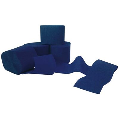 Crepe papier rol - 3x - navy blauw - 200 x 5 cm - brandvertragend