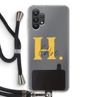 Amber Script: Samsung Galaxy A32 5G Transparant Hoesje met koord