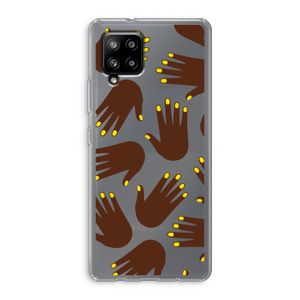 Hands dark: Samsung Galaxy A42 5G Transparant Hoesje