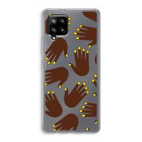 Hands dark: Samsung Galaxy A42 5G Transparant Hoesje