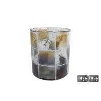 CosyDecor Theelichthouder blocks glas 11x11x13cm