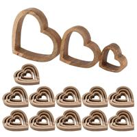 Sophie - Dekofigur Herzen - Mangohout - 24/18/11cm