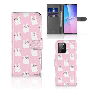 Samsung S10 Lite Telefoonhoesje met Pasjes Sleeping Cats