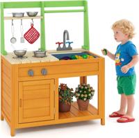 Modderkeuken Kinderen Buiten Kinderkeuken met Accessoires Speelkeuken met Realistische Fornuizen & Kraan