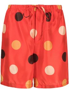 ASPESI short à pois - Rouge