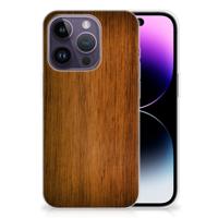 Apple iPhone 14 Pro | Bumper Hoesje | Donker Hout Apple iPhone 14 Pro | Bumper Hoesje | Donker Hout