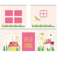 Leen Bakker - Vipack Speelgordijn Spring - 235x140x0,5 Cm - Katoen - Roze - 0.5x140x235 Cm