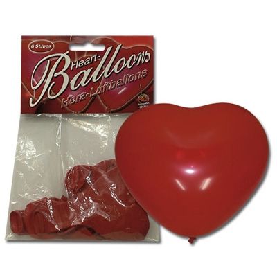 Hartvormige Ballonnen 6st.