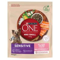 PURINA One Mini/Small Sensitive Zalm, rijst - droog hondenvoer - 800 g