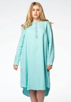 Yoek Jurk met kralen detail | Blauw | Maat 54/56