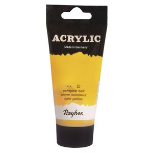 Lichtgele acrylverf/hobbyverf op waterbasis 75 ml - Hobbyverf