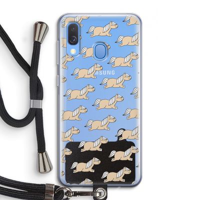 Ponys: Samsung Galaxy A40 Transparant Hoesje met koord