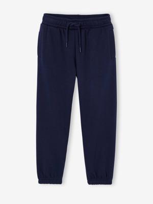 Joggingbroek voor meisjes Basics lang koord marineblauw