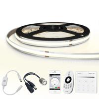 4 meter helder wit led strip cob met 384 leds per meter - complete set