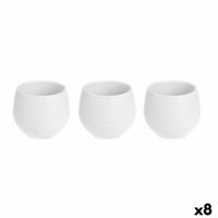 Pottenset 6,2 x 6,2 x 6,6 cm Wit Plastic (8 Stuks)