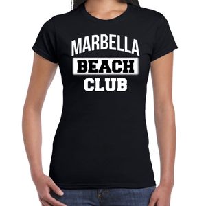 Marbella beach club zomer t-shirt zwart voor dames