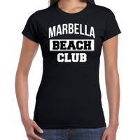 Marbella beach club zomer t-shirt zwart voor dames - thumbnail