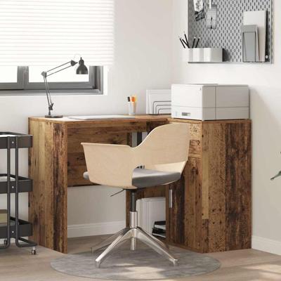 Hoekbureau 2 pcs Oud hout 102 x 50 x 75 cm Bewerkt hout
