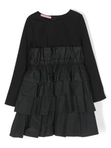 Miss Blumarine robe à volants superposés - Noir