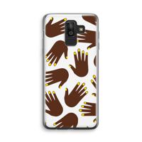 Hands dark: Samsung Galaxy J8 (2018) Transparant Hoesje - thumbnail