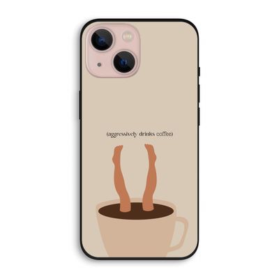 Aggressively drinks coffee: iPhone 13 Biologisch afbreekbaar hoesje