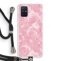 Abstract Painting Pink: Samsung Galaxy A71 Transparant Hoesje met koord