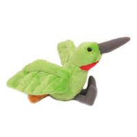 Knuffeldier Kolibri vogel - zachte pluche stof - lichtgroen - kwaliteit knuffels - 10 cm - thumbnail