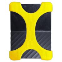 X type 2 5 inch draagbare harde schijf silicone case voor 2TB-4 TB WD & SEAGATE & Toshiba draagbare harde schijf zonder gat (geel)