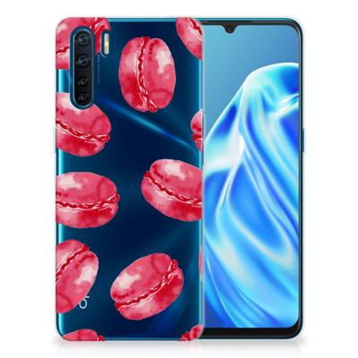 OPPO A91 | Siliconen Case | Pink Macarons