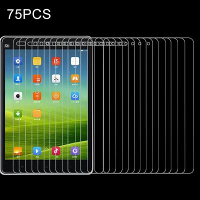 75 pc's 0.4mm 9 H + oppervlaktehardheid 2.5D Explosieveilig gehard glas-Film voor Xiaomi Mi Pad