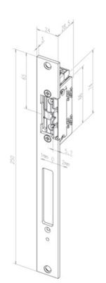 Effeff 118.63 ProFix® 2 Elektrische inbouw deuropener type 118 | spanningsloos vergrendeld | met diode | met schootsignalering | 22-42V=~ | (22-26V